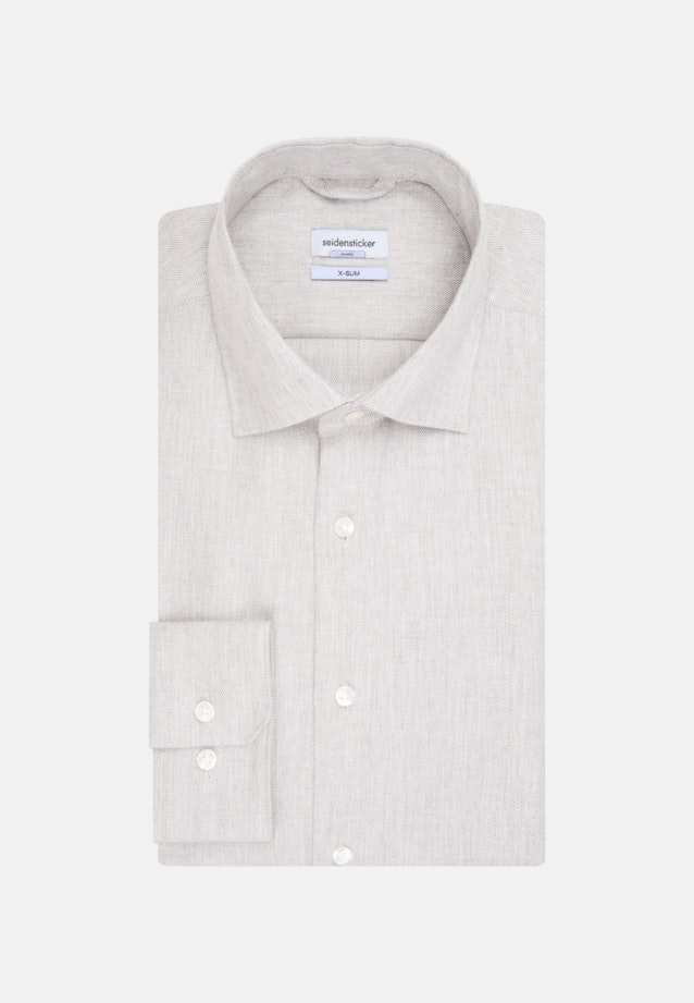 Chemise Business X-Slim Fil à fil Col Kent in Gris |  Seidensticker Onlineshop