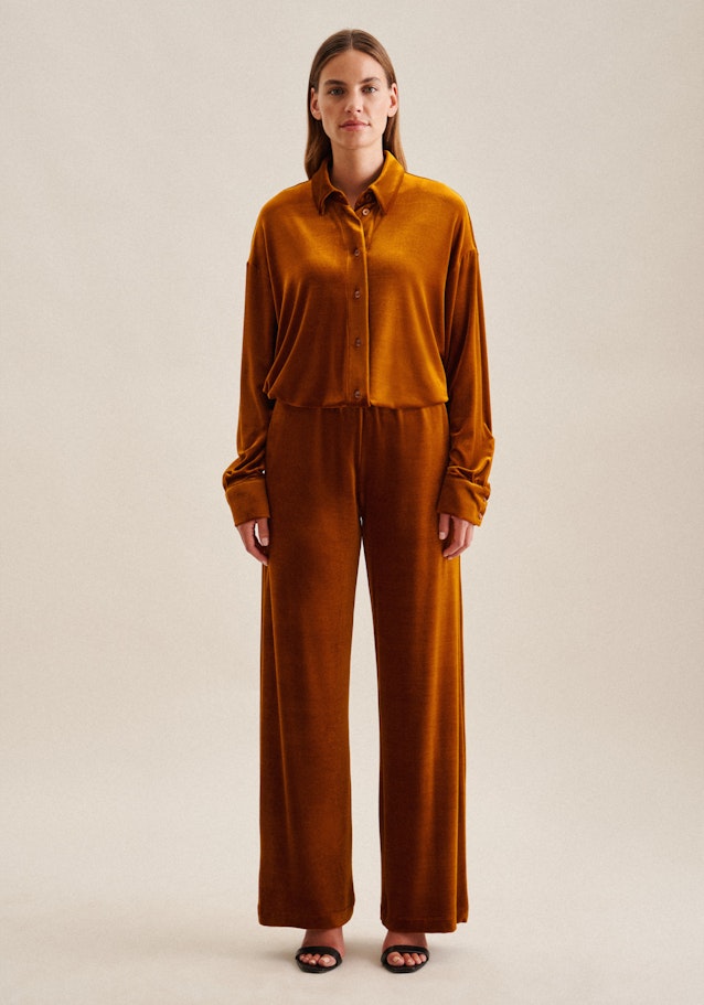 Regular Pantalons Uni in Jaune | Seidensticker Onlineshop