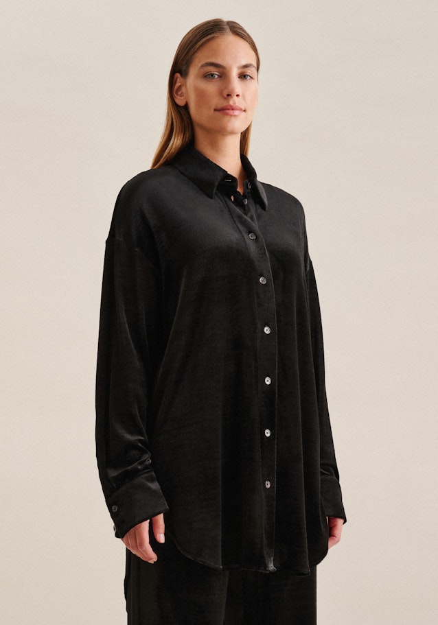Long sleeve Shirt Blouse in Black | Seidensticker Onlineshop