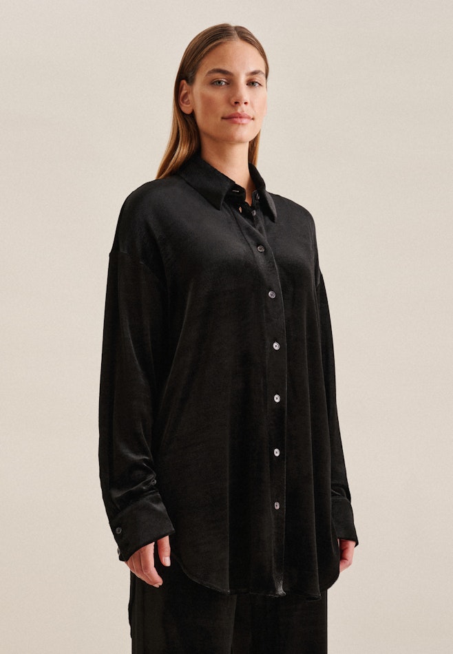 Long sleeve Shirt Blouse in Black | Seidensticker online shop