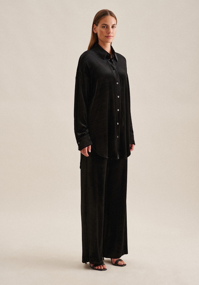 Long sleeve Shirt Blouse in Black |  Seidensticker Onlineshop