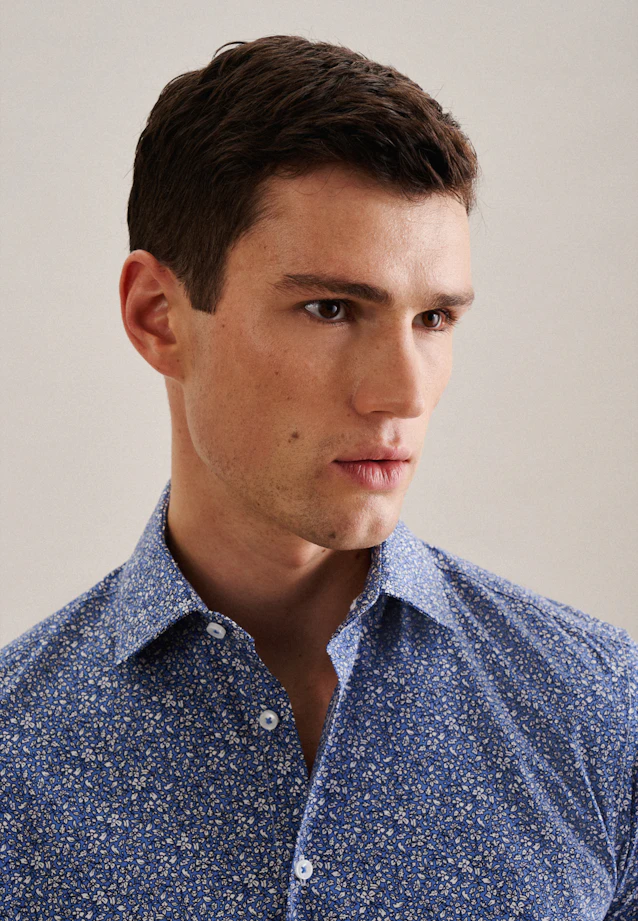 Slim Business Hemd Floral in Hellblau |  Seidensticker Onlineshop