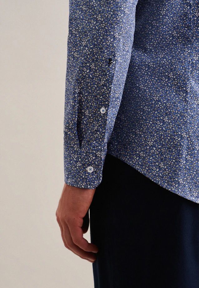 Slim Business Hemd Floral in Hellblau |  Seidensticker Onlineshop