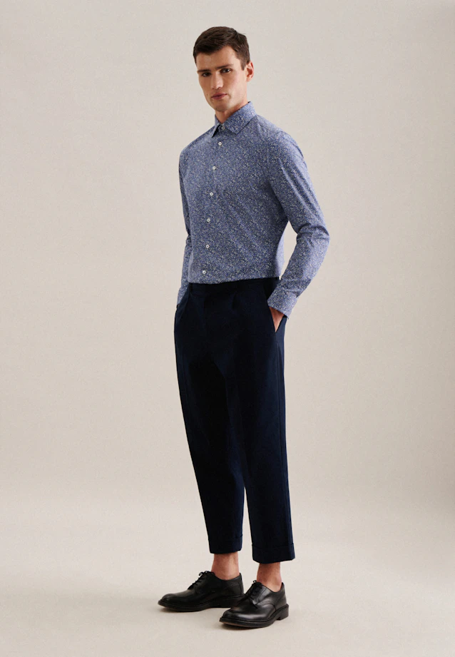 Slim Business Hemd Floral in Hellblau |  Seidensticker Onlineshop