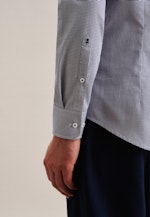 Chemise Business Slim Popeline Col Kent in Bleu Moyen |  Seidensticker Onlineshop