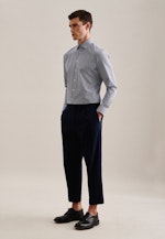 Slim Business Hemd Druck in Mittelblau |  Seidensticker Onlineshop