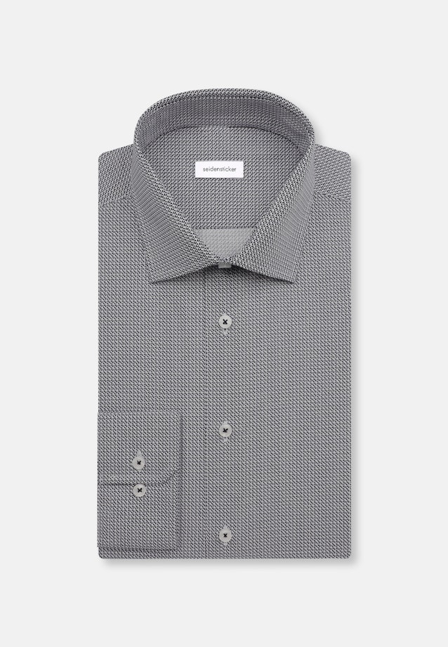 Slim Business Hemd Druck in Mittelblau |  Seidensticker Onlineshop