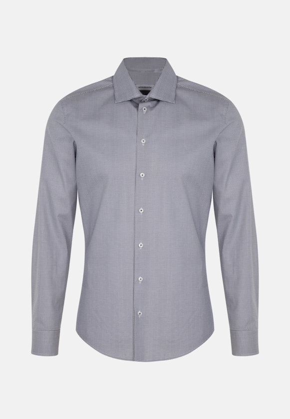 Chemise Business Slim Popeline Col Kent in Bleu Moyen |  Seidensticker Onlineshop