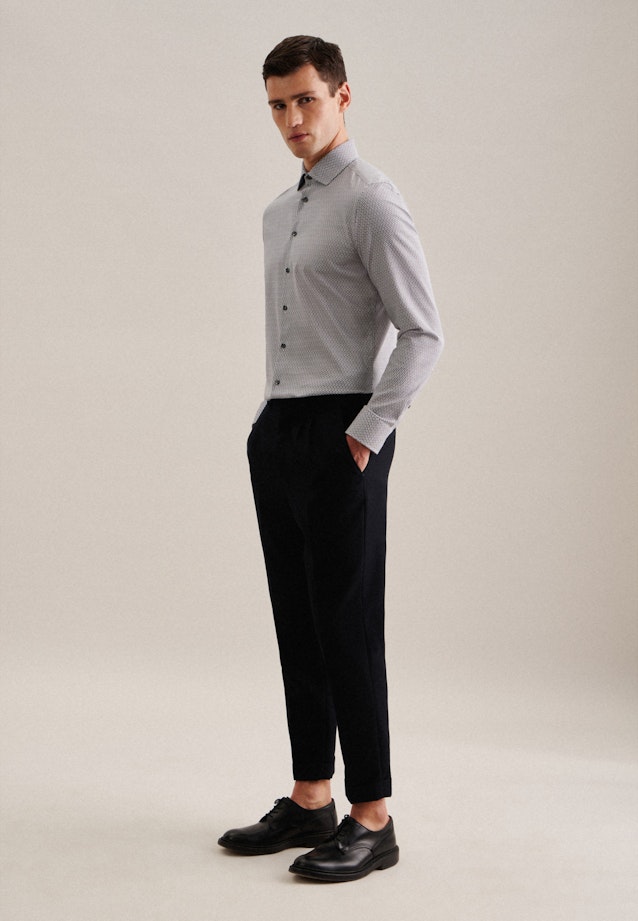 Slim Business shirt Print in Grey |  Seidensticker Onlineshop
