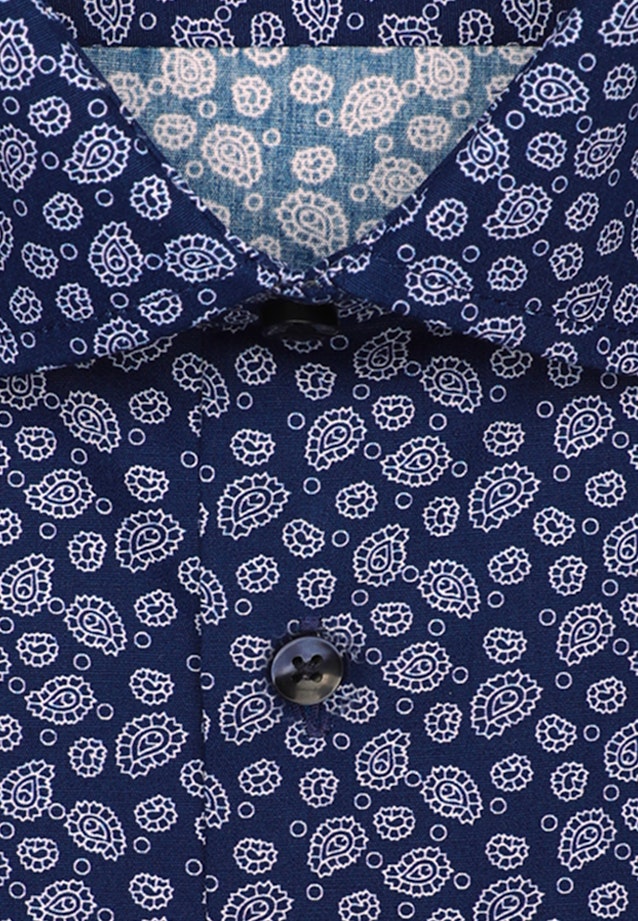 Regular Chemise d'affaires Paisley in Bleu Moyen |  Seidensticker Onlineshop