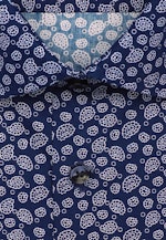 Regular Chemise d'affaires Paisley in Bleu Moyen |  Seidensticker Onlineshop