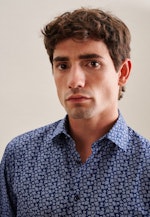 Regular Chemise d'affaires Paisley in Bleu Moyen |  Seidensticker Onlineshop