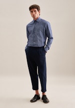 Regular Chemise d'affaires Paisley in Bleu Moyen |  Seidensticker Onlineshop