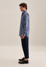 Regular Chemise d'affaires Paisley in Bleu Moyen |  Seidensticker Onlineshop