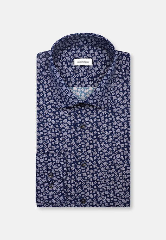 Regular Chemise d'affaires Paisley in Bleu Moyen |  Seidensticker Onlineshop