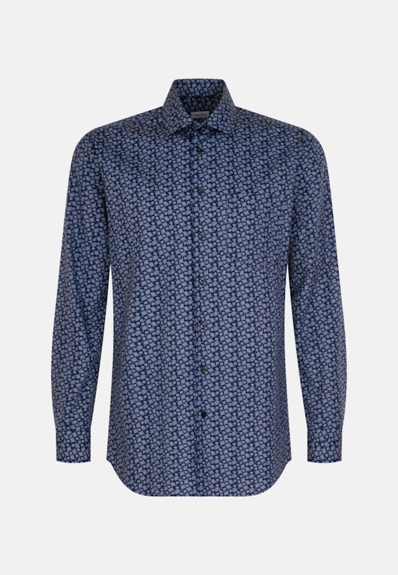 Regular Chemise d'affaires Paisley in Bleu Moyen |  Seidensticker Onlineshop