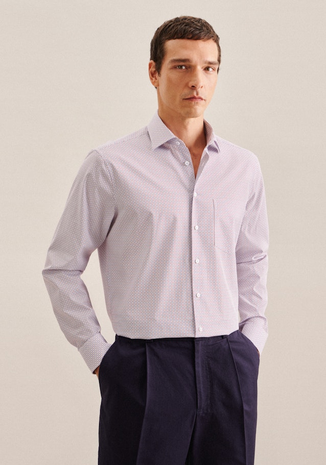 Business Shirt in Regular with Kent-Collar in Red |  Seidensticker Onlineshop