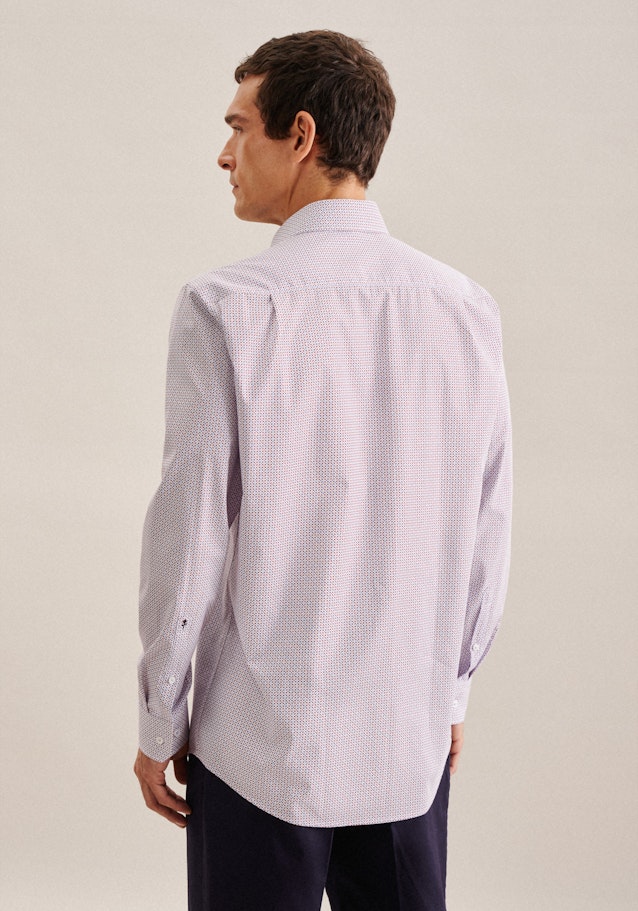 Regular Business Hemd Print in Red | Seidensticker Onlineshop