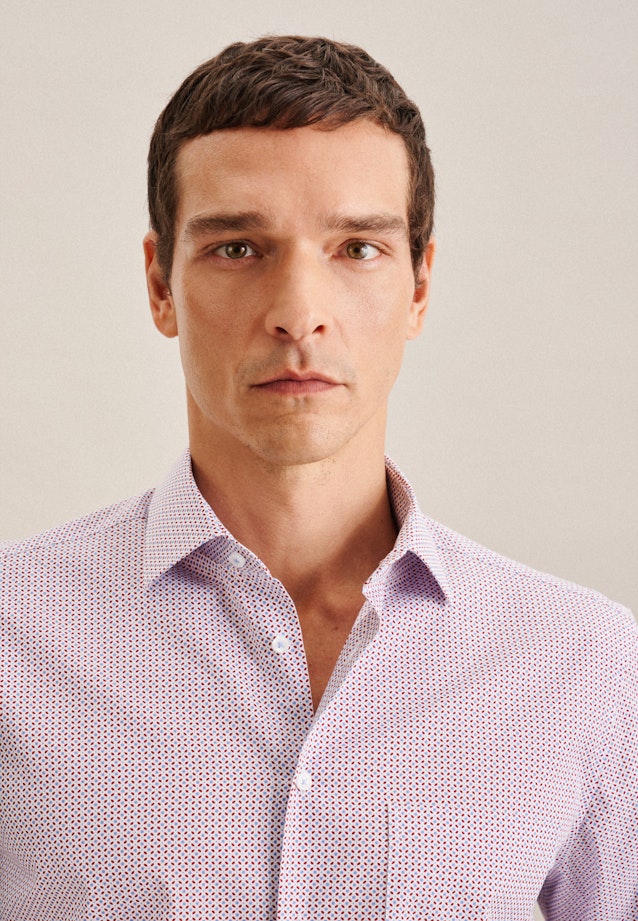 Regular Business shirt Print in Red |  Seidensticker Onlineshop