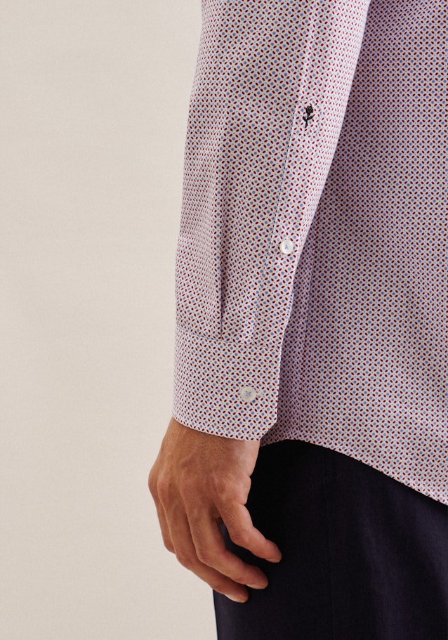 Regular Business Hemd Print in Red | Seidensticker Onlineshop