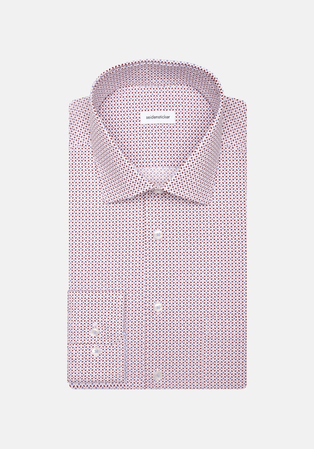 Regular Business Hemd Print in Red | Seidensticker Onlineshop