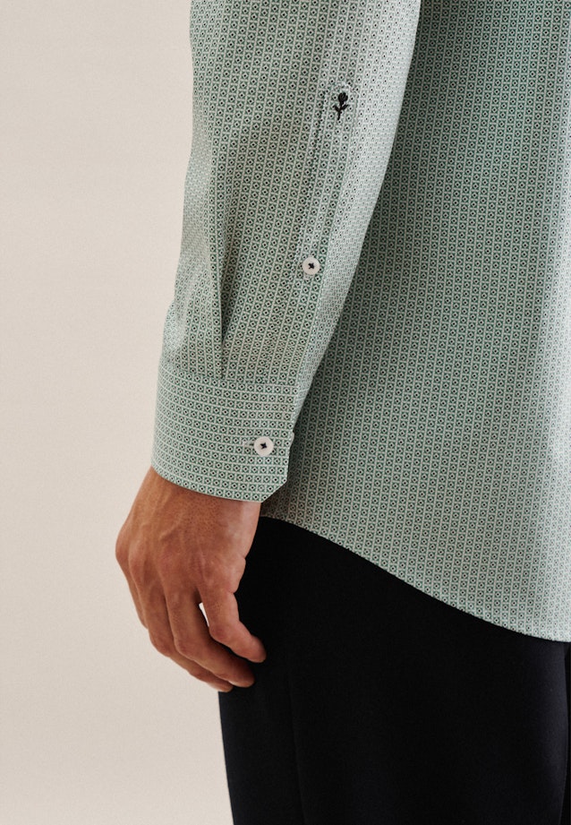 Regular Business Hemd Druck in Grün |  Seidensticker Onlineshop