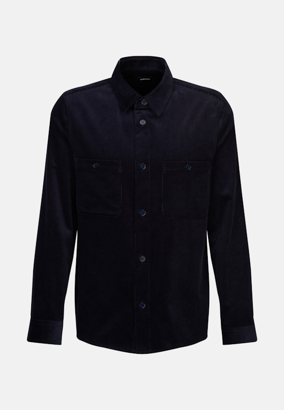Collar Overshirt in Dark Blue |  Seidensticker Onlineshop