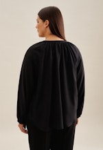 Grande taille Crew Neck Slip Over Blouse in Black |  Seidensticker Onlineshop