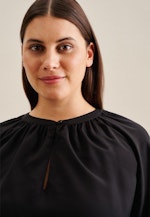 Grande taille Crew Neck Slip Over Blouse in Black |  Seidensticker Onlineshop