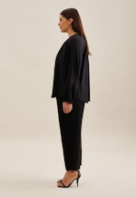 Grande taille Crew Neck Slip Over Blouse in Black |  Seidensticker Onlineshop