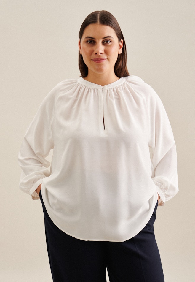 Grande taille Crew Neck Slip Over Blouse in Ecru | Seidensticker Onlineshop