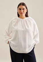 Grande taille Crew Neck Slip Over Blouse in Ecru |  Seidensticker Onlineshop