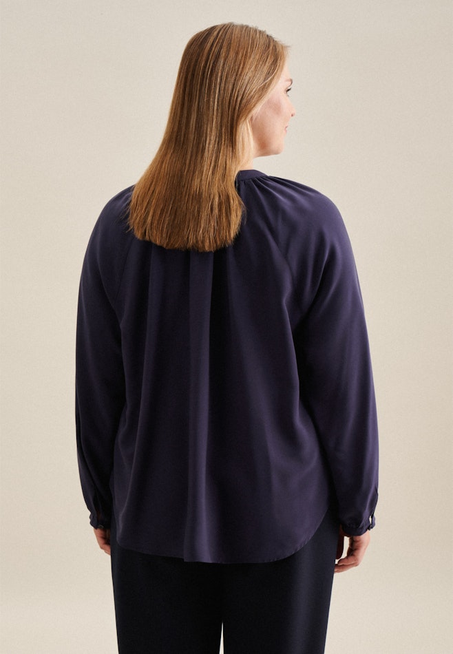 Grande taille Crew Neck Slip Over Blouse in Dark Blue | Seidensticker Onlineshop