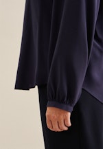 Grande taille Crew Neck Slip Over Blouse in Dark Blue |  Seidensticker Onlineshop