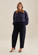 Grande taille Crew Neck Slip Over Blouse in Dark Blue |  Seidensticker Onlineshop