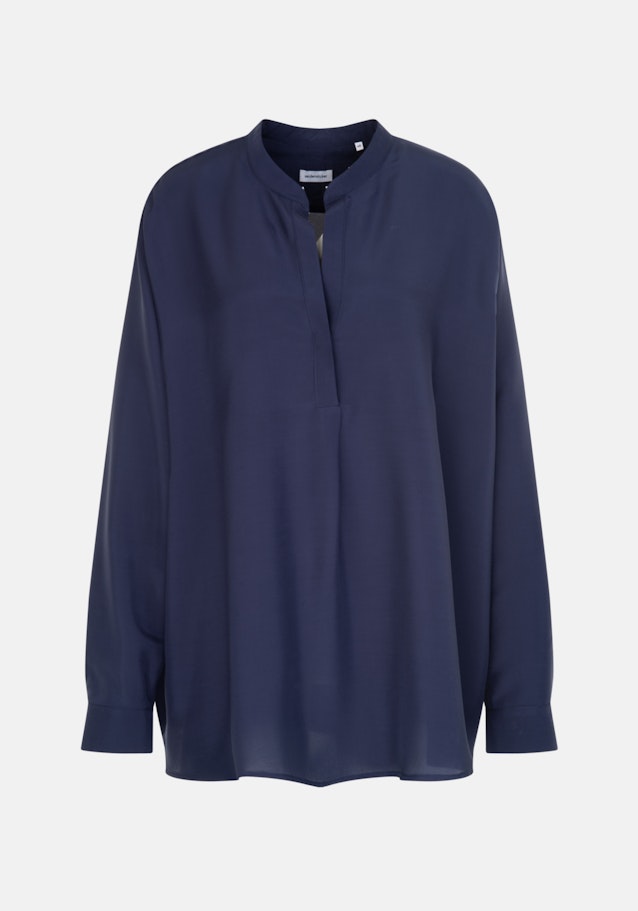 Grande taille Collar Slip Over Blouse in Dark Blue |  Seidensticker Onlineshop