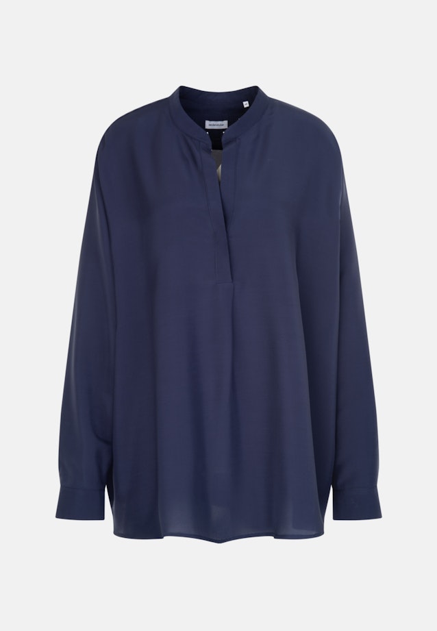 Grande taille Collar Slip Over Blouse in Dark Blue |  Seidensticker Onlineshop