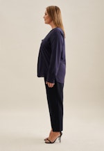 Grande taille V-Neck Slip Over Blouse in Dark Blue |  Seidensticker Onlineshop