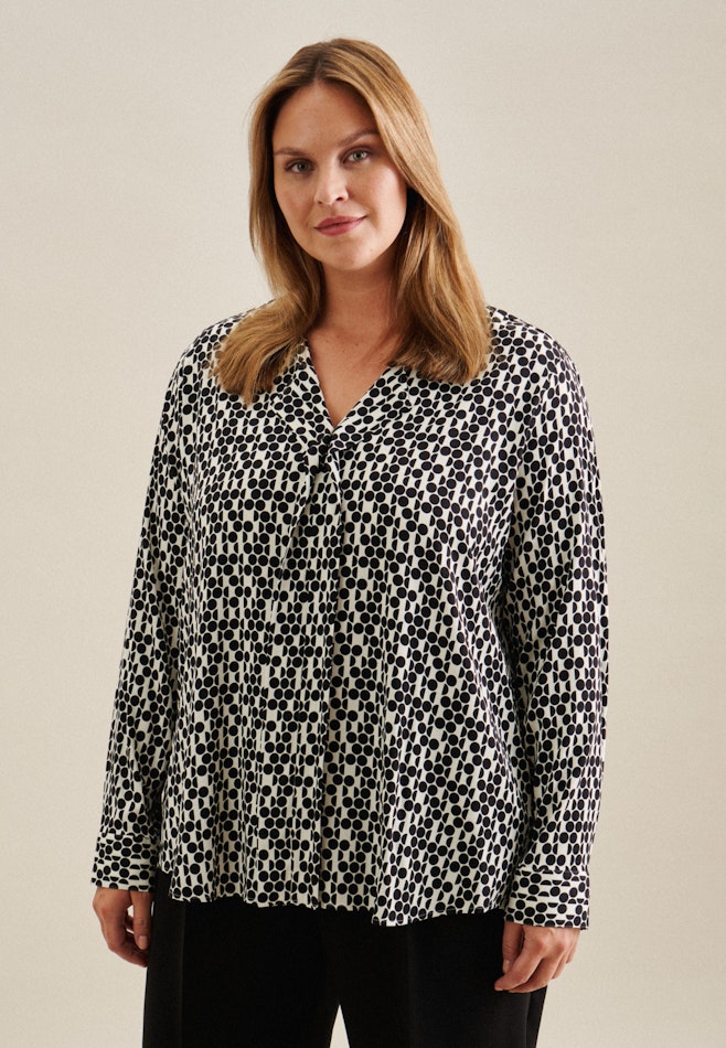 Grande taille V-Neck Shirt Blouse in Black | Seidensticker Onlineshop