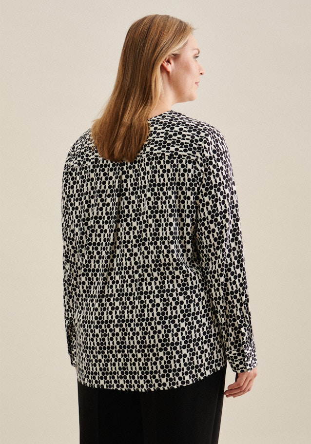 Grande taille V-Hals Shirtblouse in Zwart | Seidensticker Onlineshop
