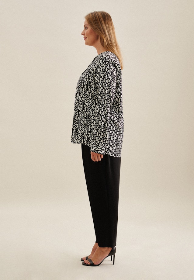 Grande taille V-Hals Shirtblouse in Zwart |  Seidensticker Onlineshop