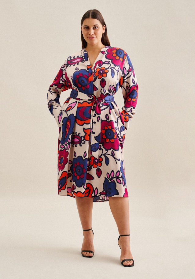 Curvy Kragen Kleid Regular in Ecru | Seidensticker Onlineshop