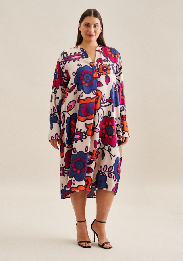 Curvy Kragen Kleid Regular in Ecru |  Seidensticker Onlineshop