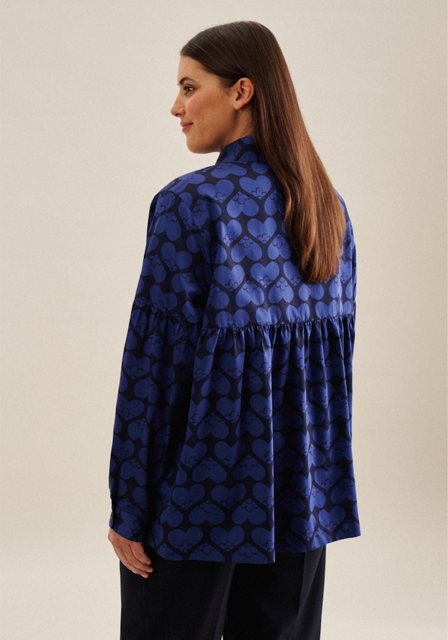 Grande taille Collar Shirt Blouse in Dark Blue | Seidensticker Onlineshop