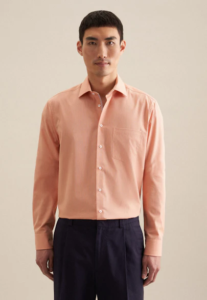 Regular Chemise d'affaires Uni in Orange |  Seidensticker Onlineshop