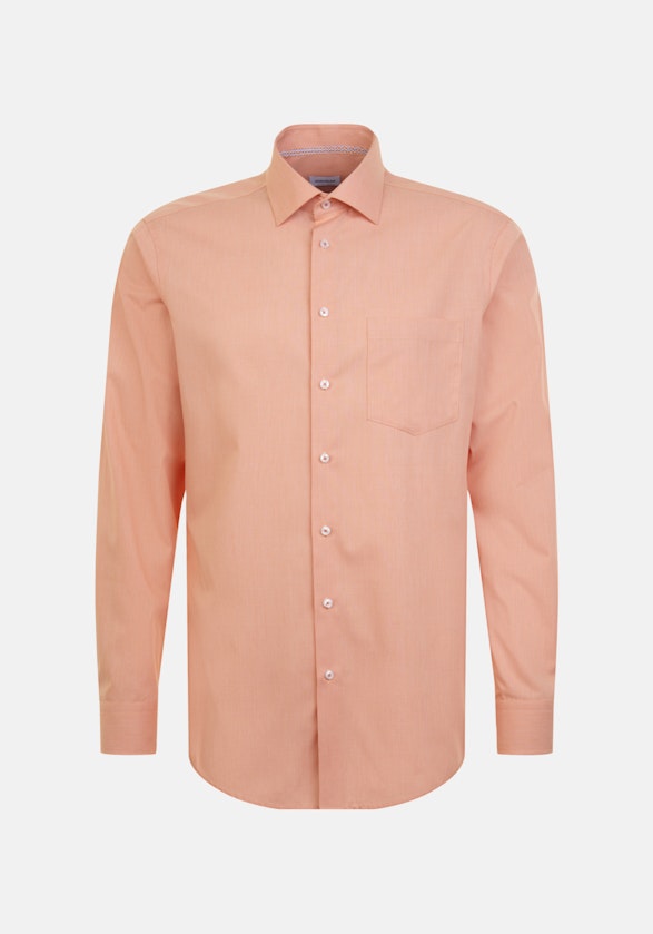 Non-iron Structure Business Shirt in Regular with Kent-Collar in Orange |  Seidensticker Onlineshop