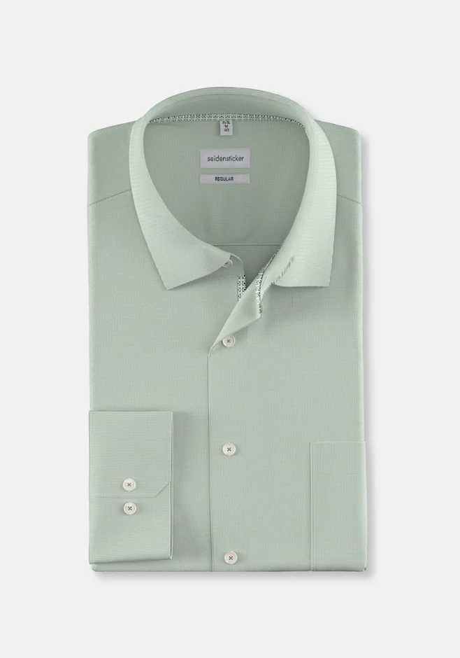 Regular Chemise d'affaires Uni dans Vert | Boutique en ligne Seidensticker