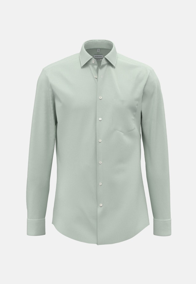 Chemise Business Regular Structuré Col Kent in Vert |  Seidensticker Onlineshop