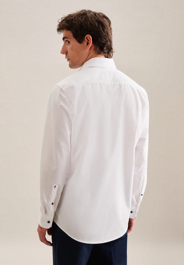 Non-iron Structure Business Shirt in Regular with Kent-Collar in White | Seidensticker Onlineshop