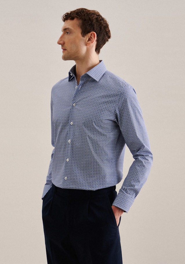 Business Shirt in Slim with Kent-Collar in Light Blue | Seidensticker Onlineshop